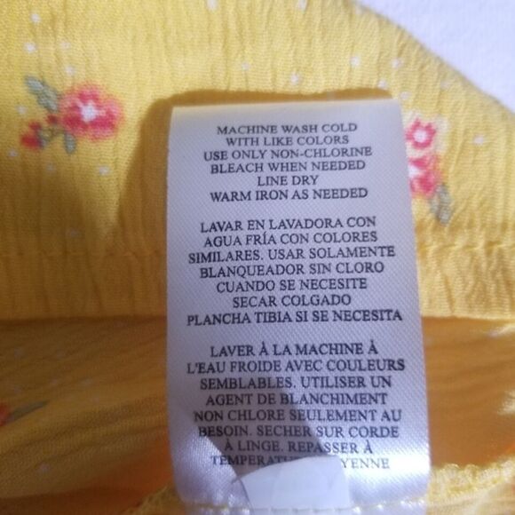Penelope Mack Girls Size 5 Sleeveless Blouse Top Shirt Yellow Floral Flowy NWT - Picture 5 of 6